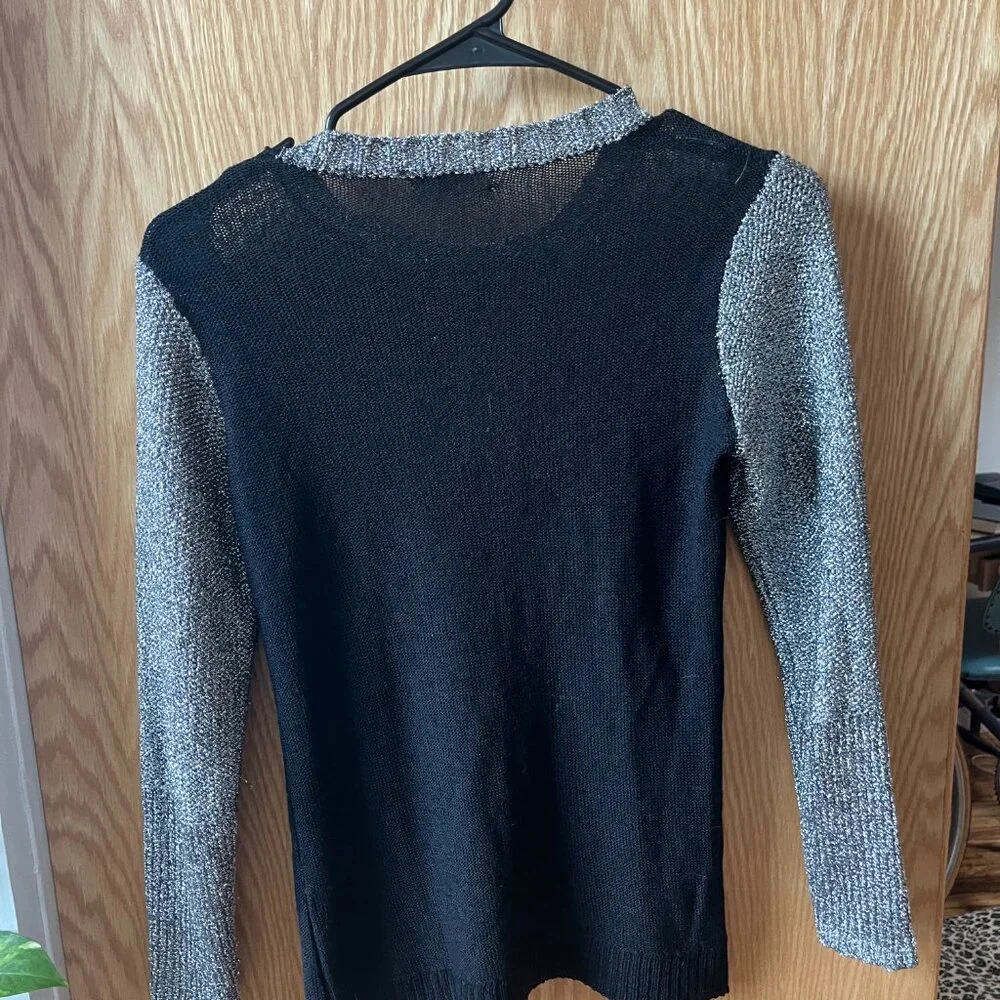 Vintage black & silver mesh top - Picture 4 of 4